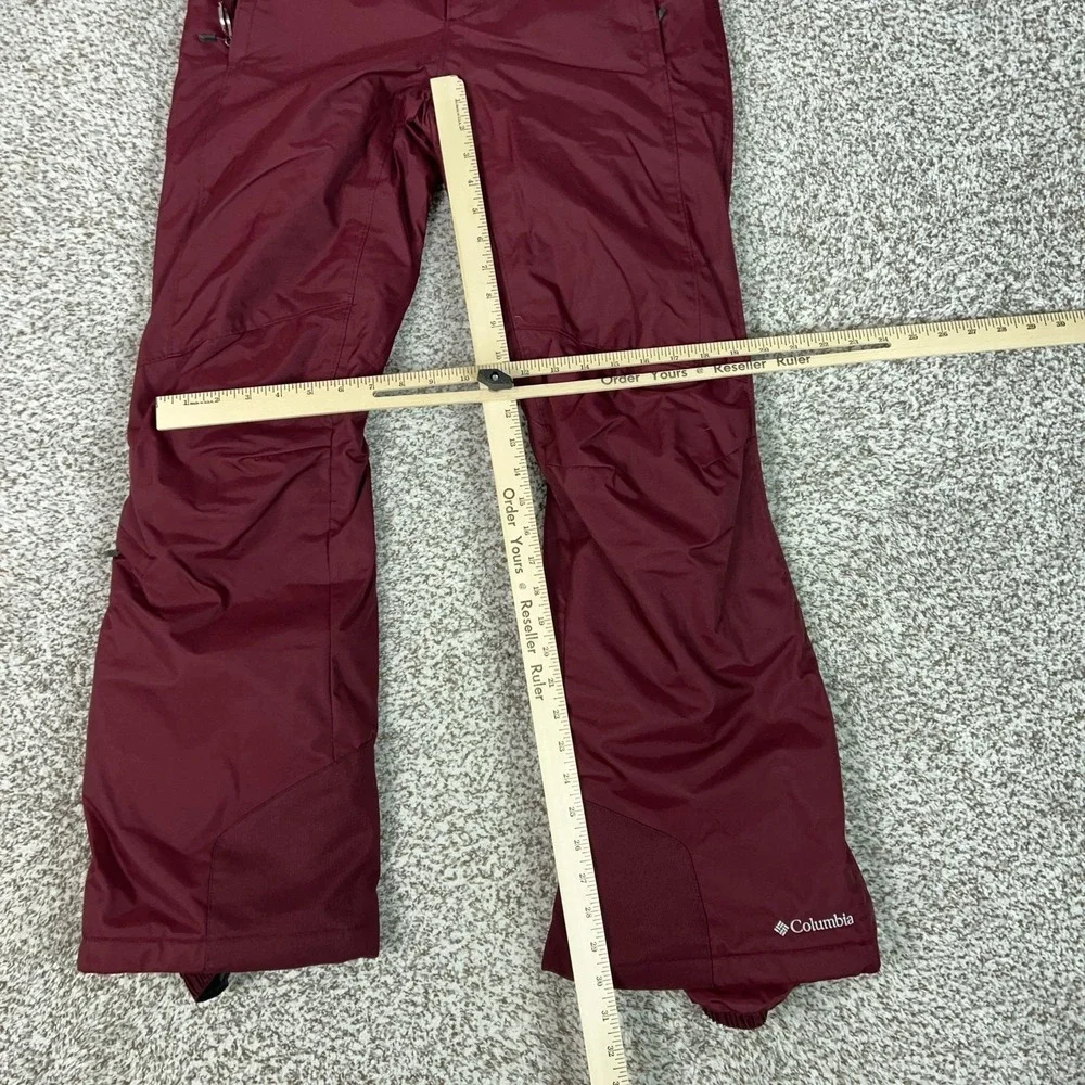 Columbia Pants Women Small Red Omni-Tech Omni-Heat Snow Pants Ski Winter Outdoor